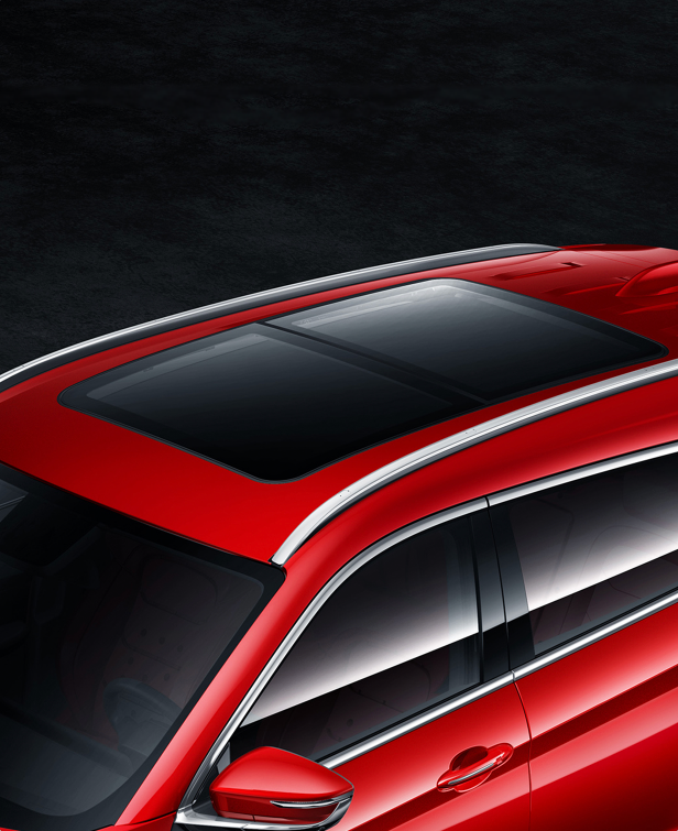 62-inch ultrawide-angle integrated panoramic sunroof